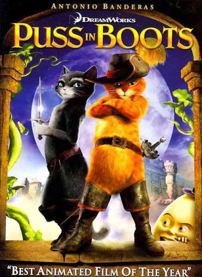 Puss in Boots [videorecording] / a Paramount release of a DreamWorks Animation presentation ; produced by Joe M. Aguilar, Latifa Ouaou ; directed by Chris Miller ; screenplay by Tom Wheeler ; story by Brian Lynch, Will Davies, Tom Wheeler.