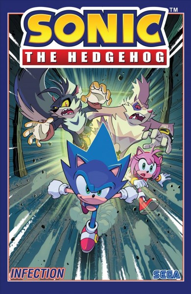 Sonic the hedgehog. Volume 4, Infection / story, Ian Flynn ; art, Adam Bryce Thomas (#13), Tracy Yardley (#14), Jack Lawrence (#15-16), Diana Skelly (#16) ; inks, Priscilla Tramontano (#16) ; colors, Matt Herms (#13. 15-16), Leonard Ito (#14) ; letters, Shawn Lee.